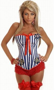 Pin-Up Sailor Burlesque Corset